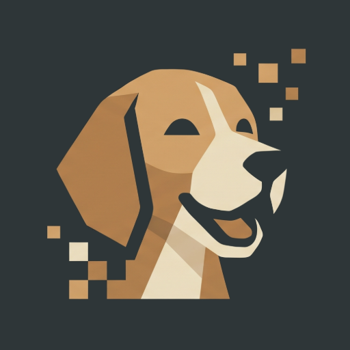Beagle Byte Studio logo: a beagle head with pixel blocks